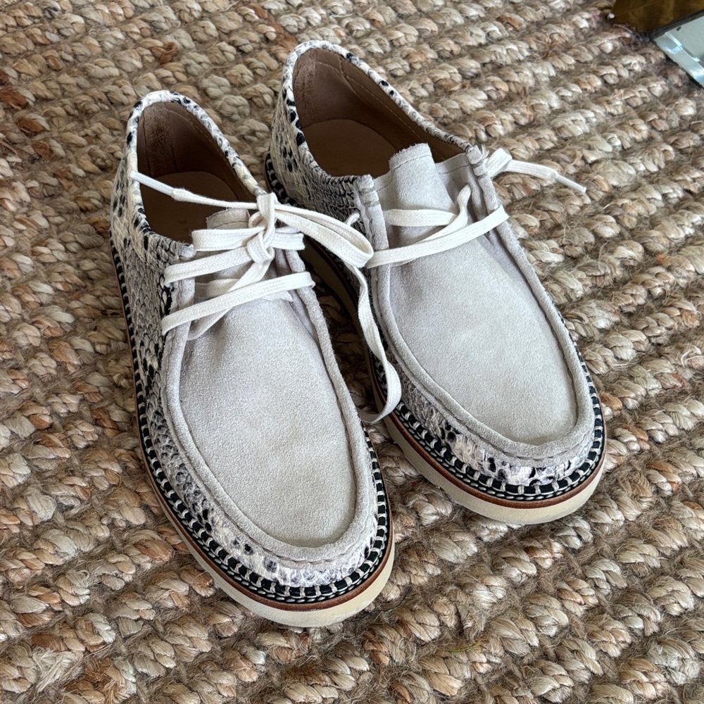 Freda Salvador Cream and Black Loafers